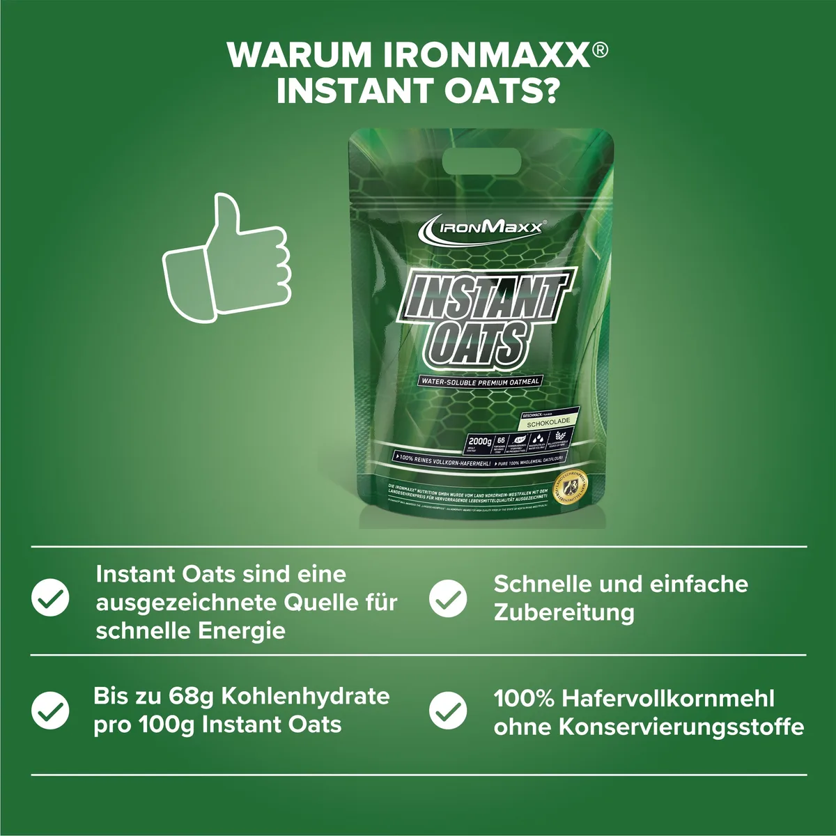 Instant Oats (2000g) - Schokolade – Bild 3