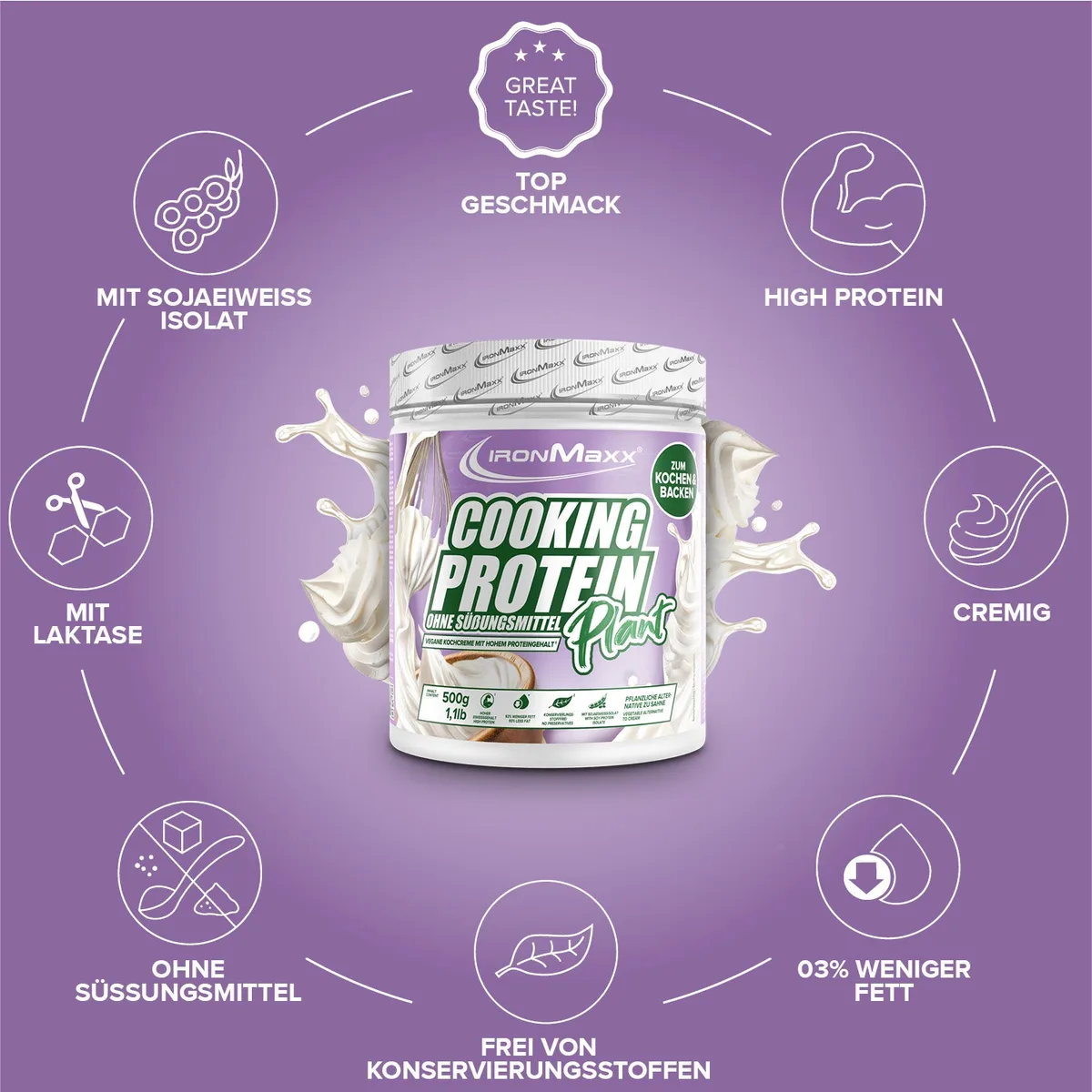 Cooking Protein Plant (500g) - Sahne – Bild 5