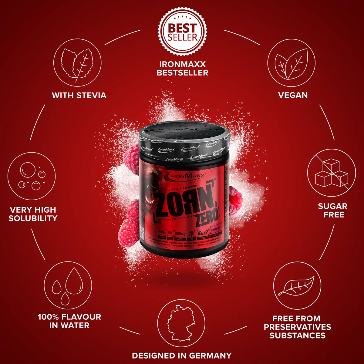 Zorn® Pulver (480g) - Himbeere – Bild 5
