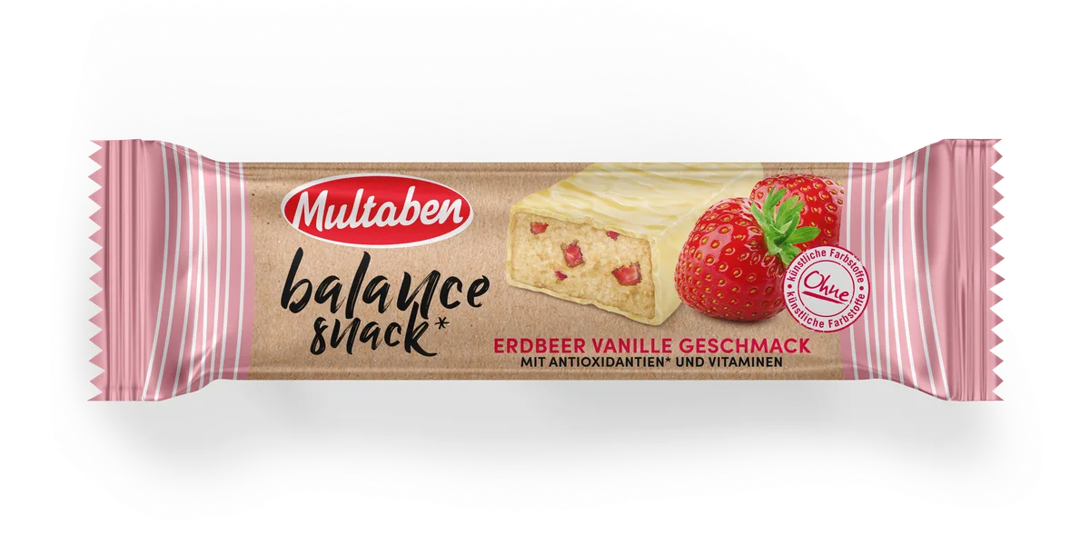 Balance Snack Riegel (18x38g) Erdbeer-Vanille – Bild 4