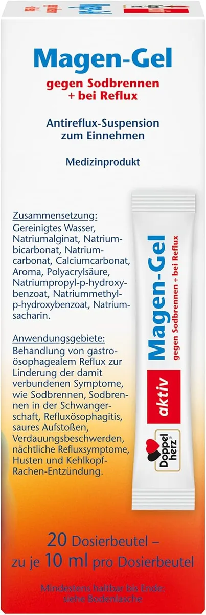 Magen-Gel gegen Sodbrennen + bei Reflux (20x10ml) – Bild 4