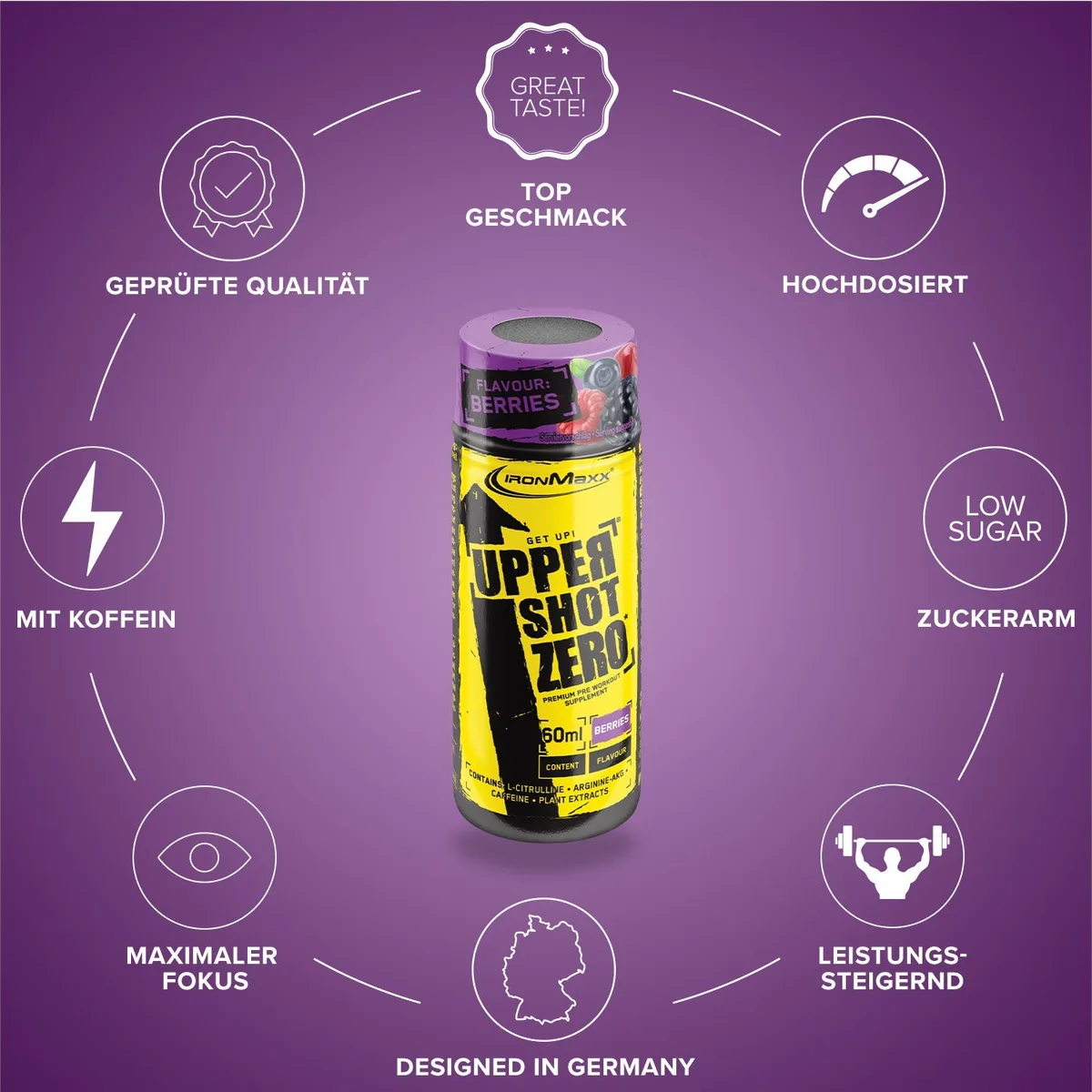 Upper Shot ZERO (12x60ml) - Berries – Bild 7