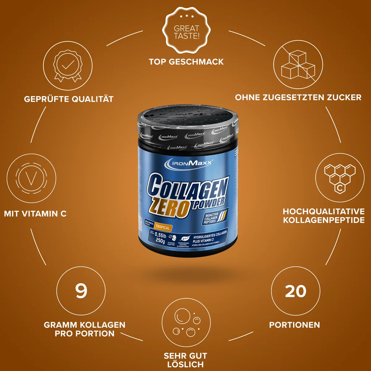 Collagen Powder Zero (250g) - Tropical – Bild 5