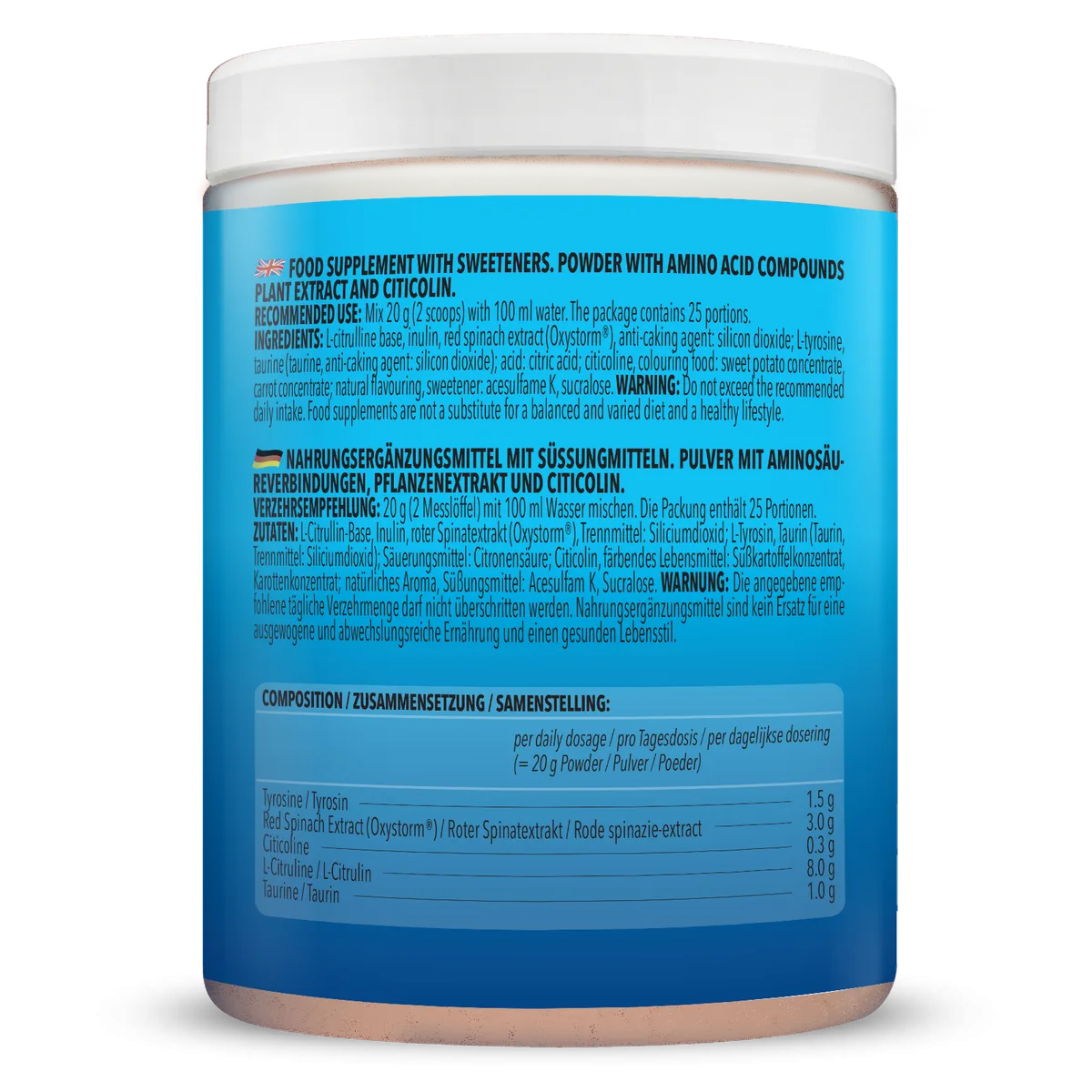 Alpha Storm - OXYSTORM® Pre Workout Blood Orange (500g) – Bild 2