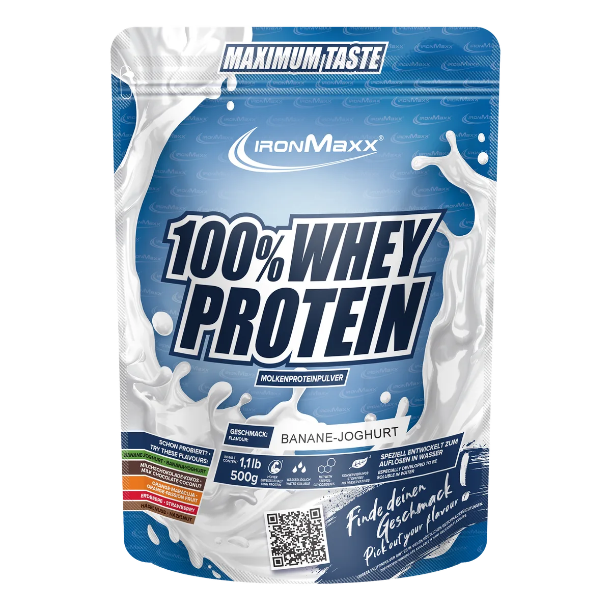 100% Whey Protein (500g) - Banane Yoghurt – Bild 2