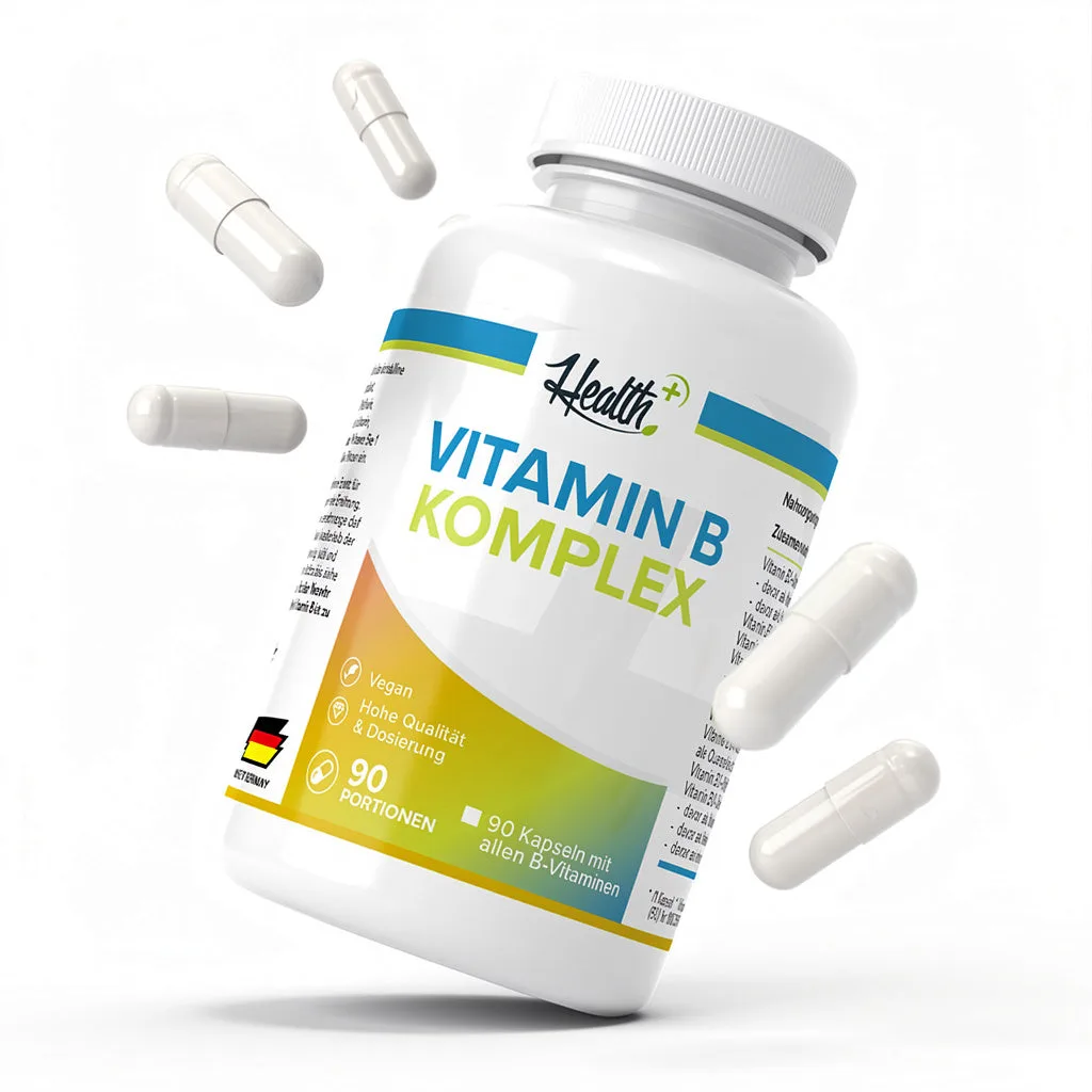 HEALTH+ Vitamin B Komplex, 90 Kapseln – Bild 2