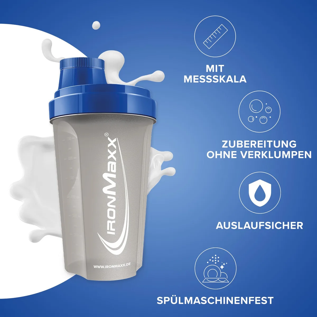 Shaker (700ml) - Transparent-Blau – Bild 2