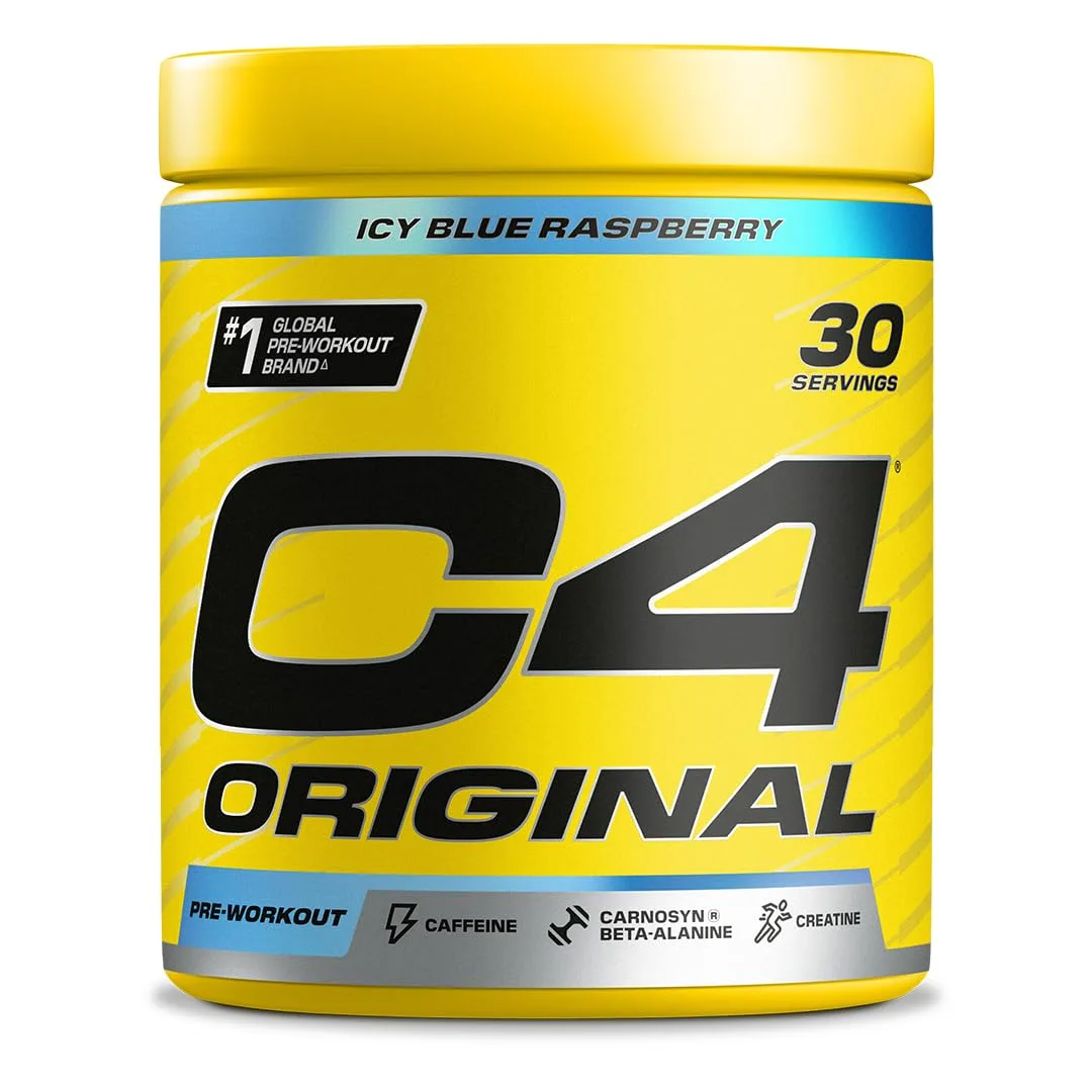 C4 Original - Pre-Workout-Booster - Getränkepulver für Energy Drink | 150 mg Koffein + Beta-Alanin + Kreatin-Monohydrat (Icy Blue Razz (Himbeere), 30 Portionen)