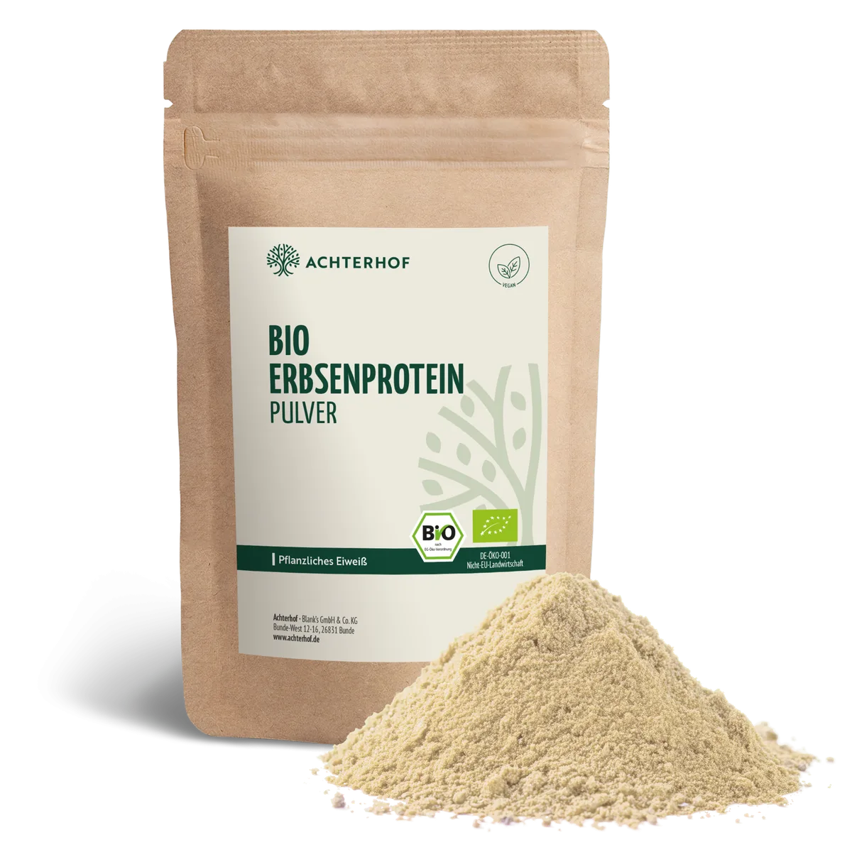 Bio Erbsenprotein Pulver (1000g) – Bild 2