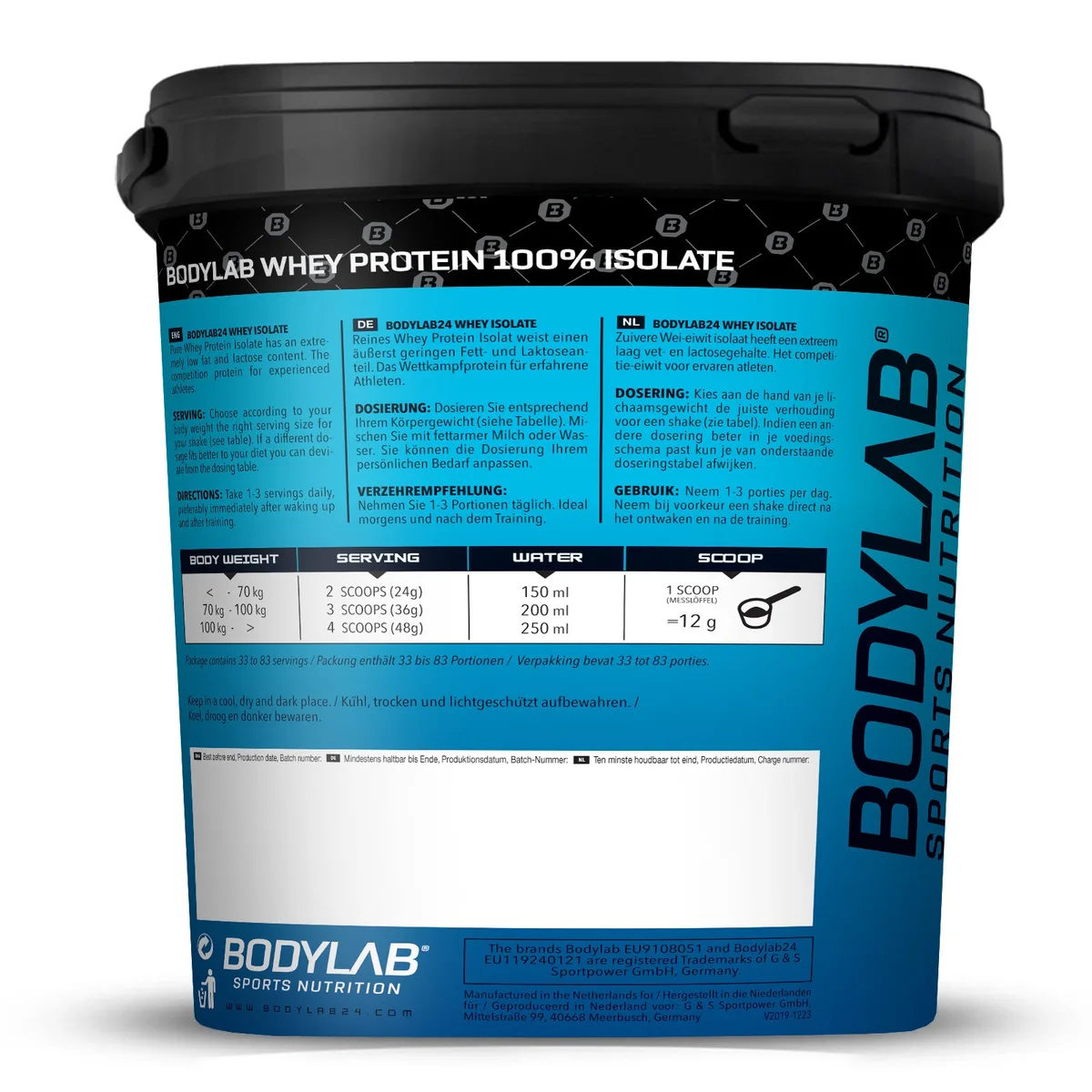 Whey Protein Isolat (2000g) Neutral – Bild 7