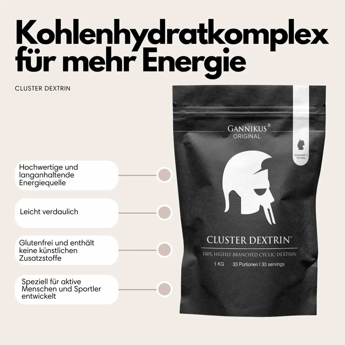 CLUSTER DEXTRIN - 1kg – Bild 2