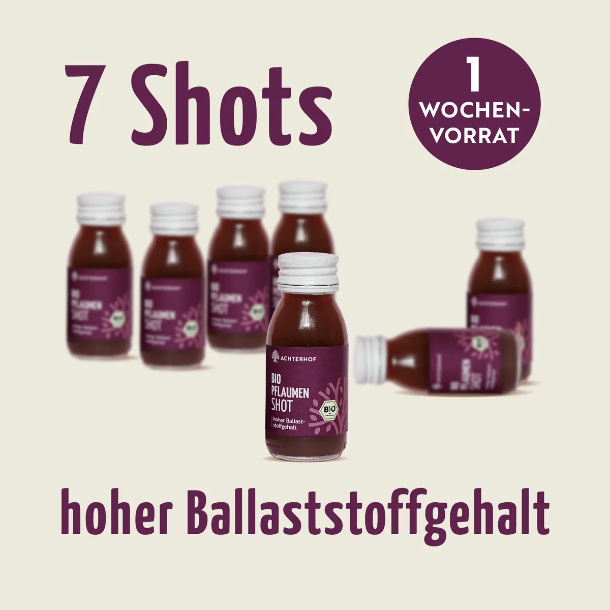 Bio Pflaumen Shot (7 x 60ml) – Bild 2