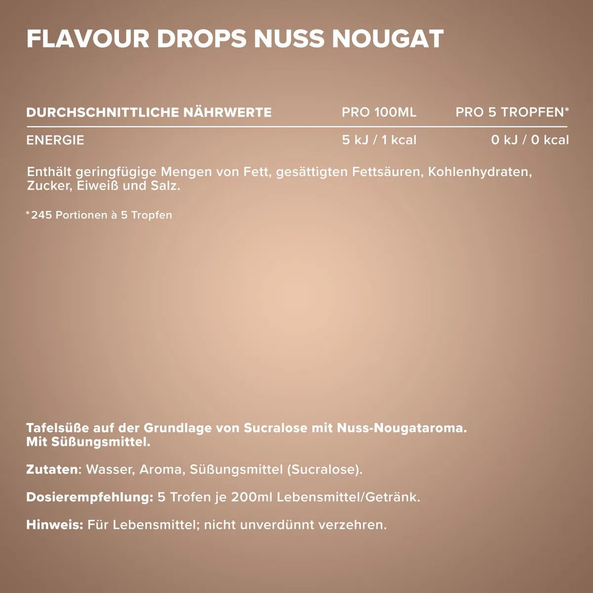 Flavour Drops (50ml) - Nuss Nougat – Bild 4