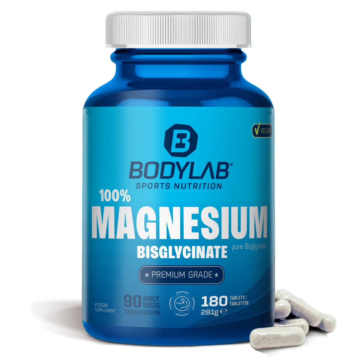 100% Magnesium Bisglycinat (180 Tabletten)
