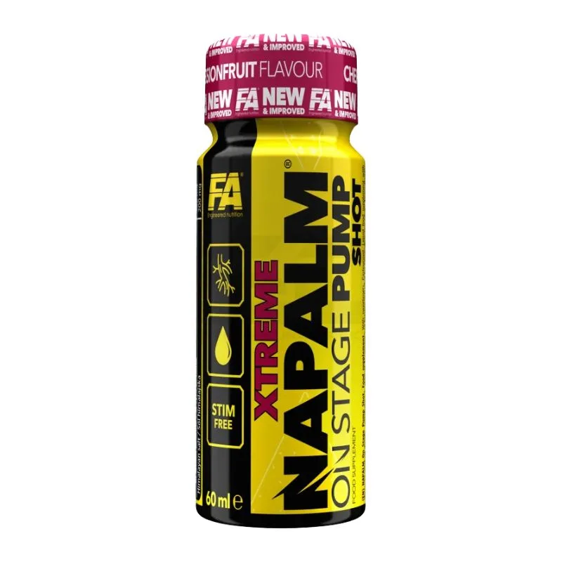 FA Napalm On Stage Pump Shots - Stim Free Cherry-Passionfruit