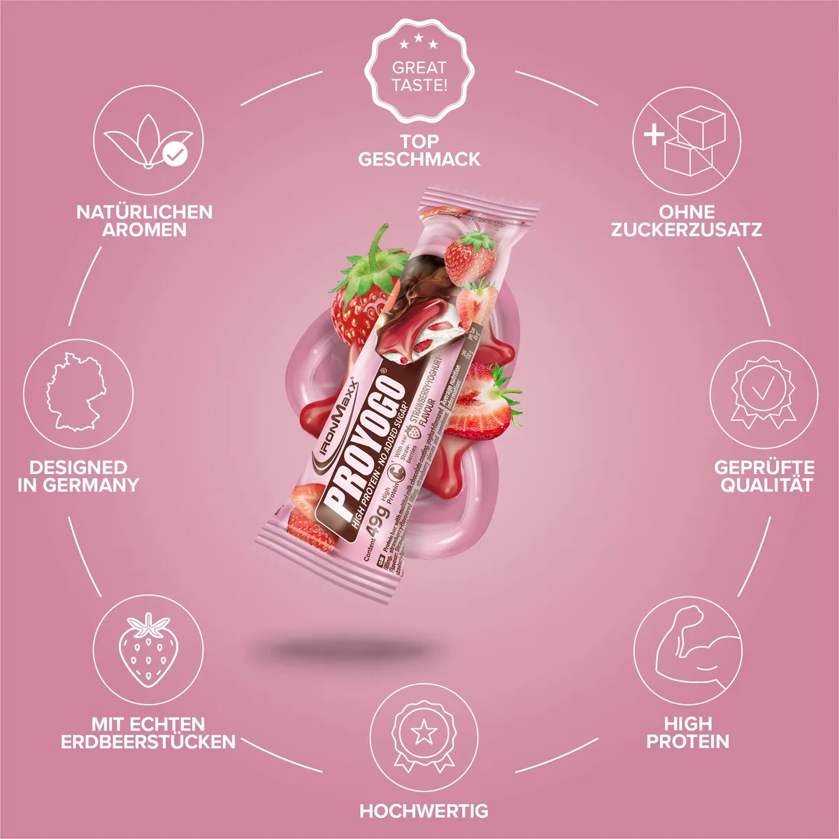 Proyogo® (49g) - Strawberry Yoghurt – Bild 5
