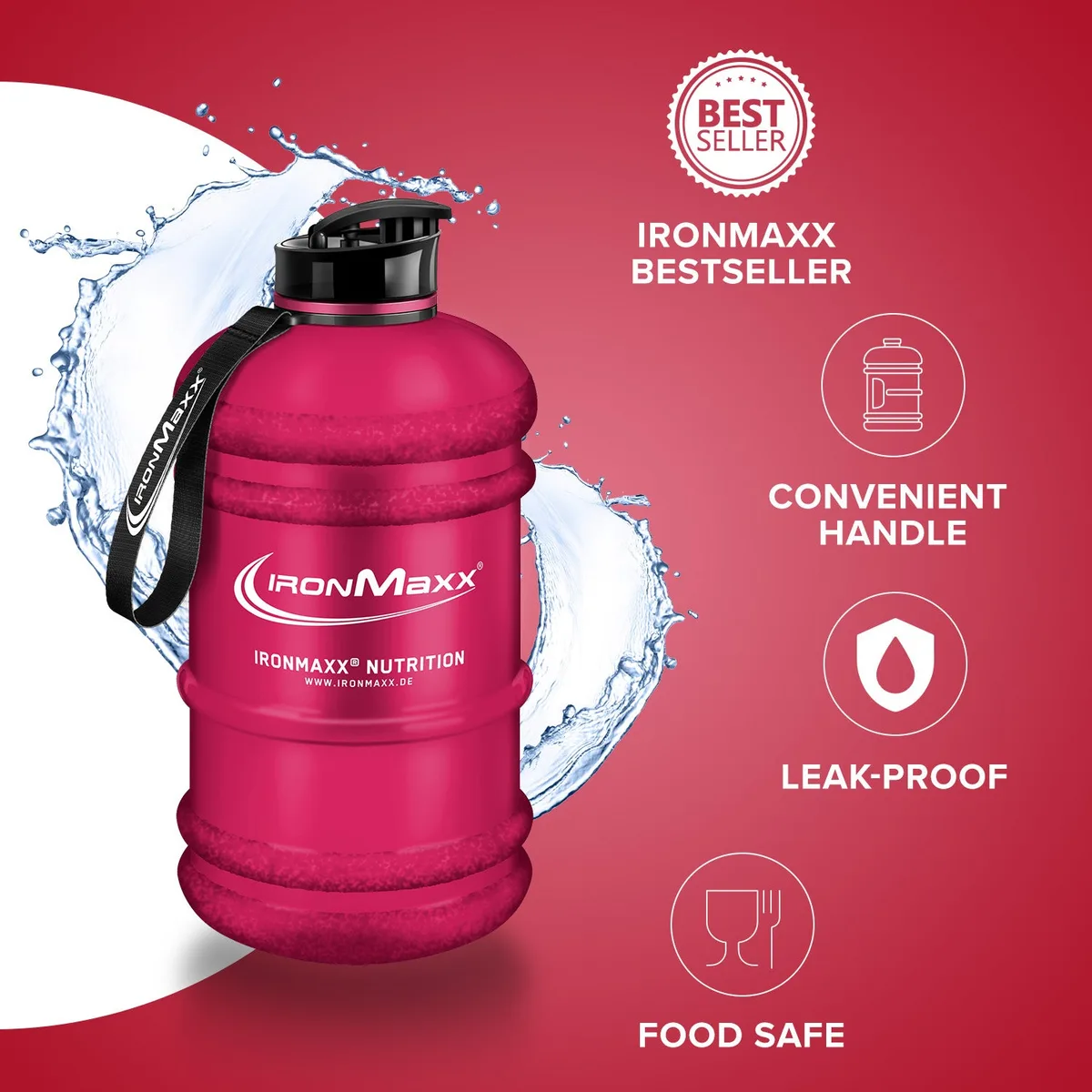 Water Gallon (2200ml) - Matt Rot – Bild 8