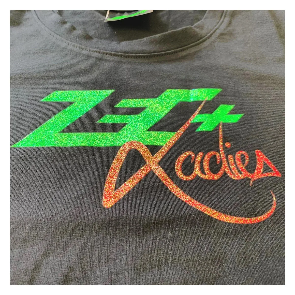 ZEC+ Ladies Glitter-Shirt Schwarz / XL – Bild 2