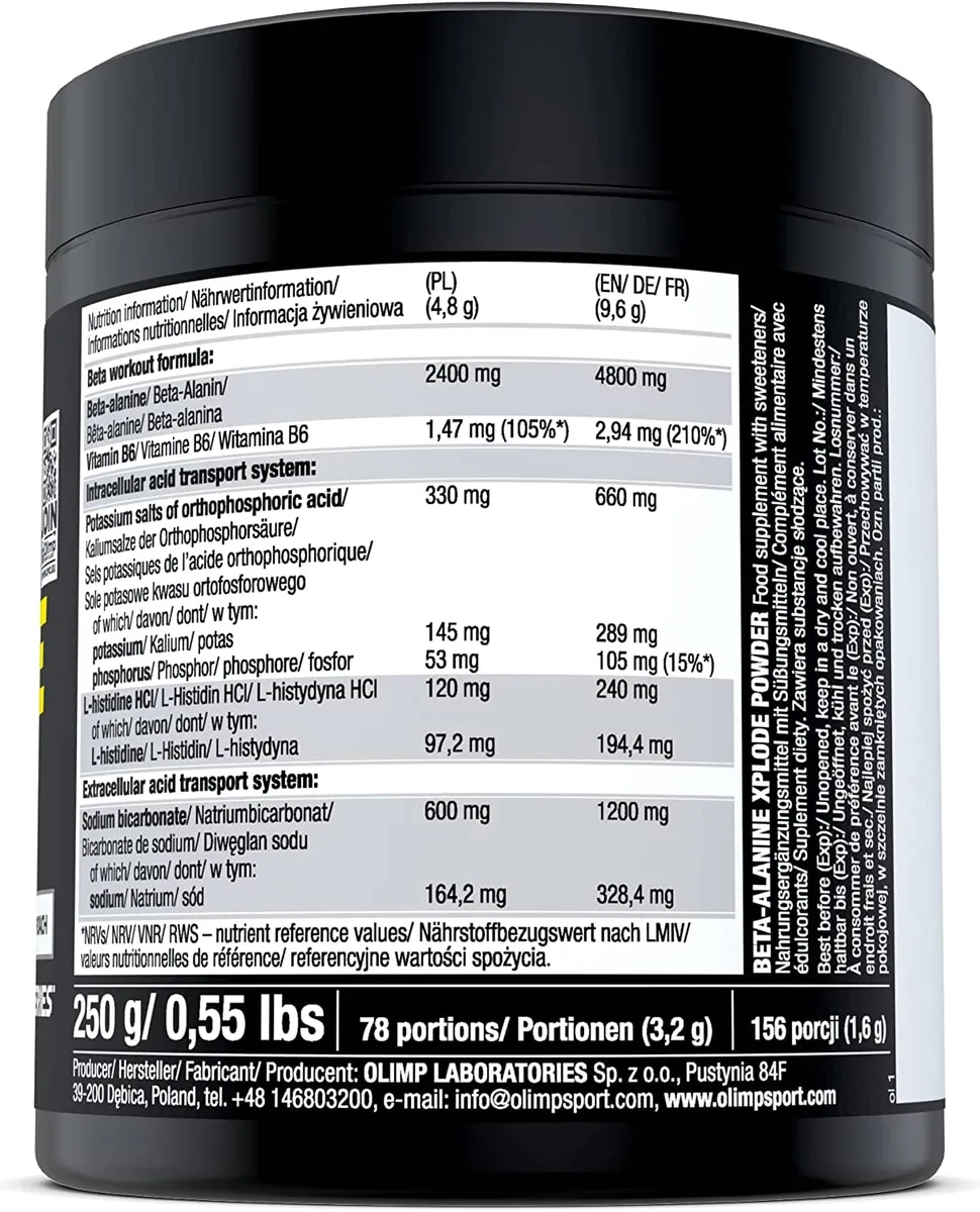Beta-Alanine Xplode Powder - 250g - Orange – Bild 2
