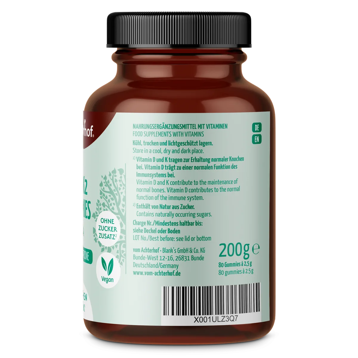 Saftgold D3/K2 Gummies Apfel Zitrone + DHA (80 Stück) – Bild 4
