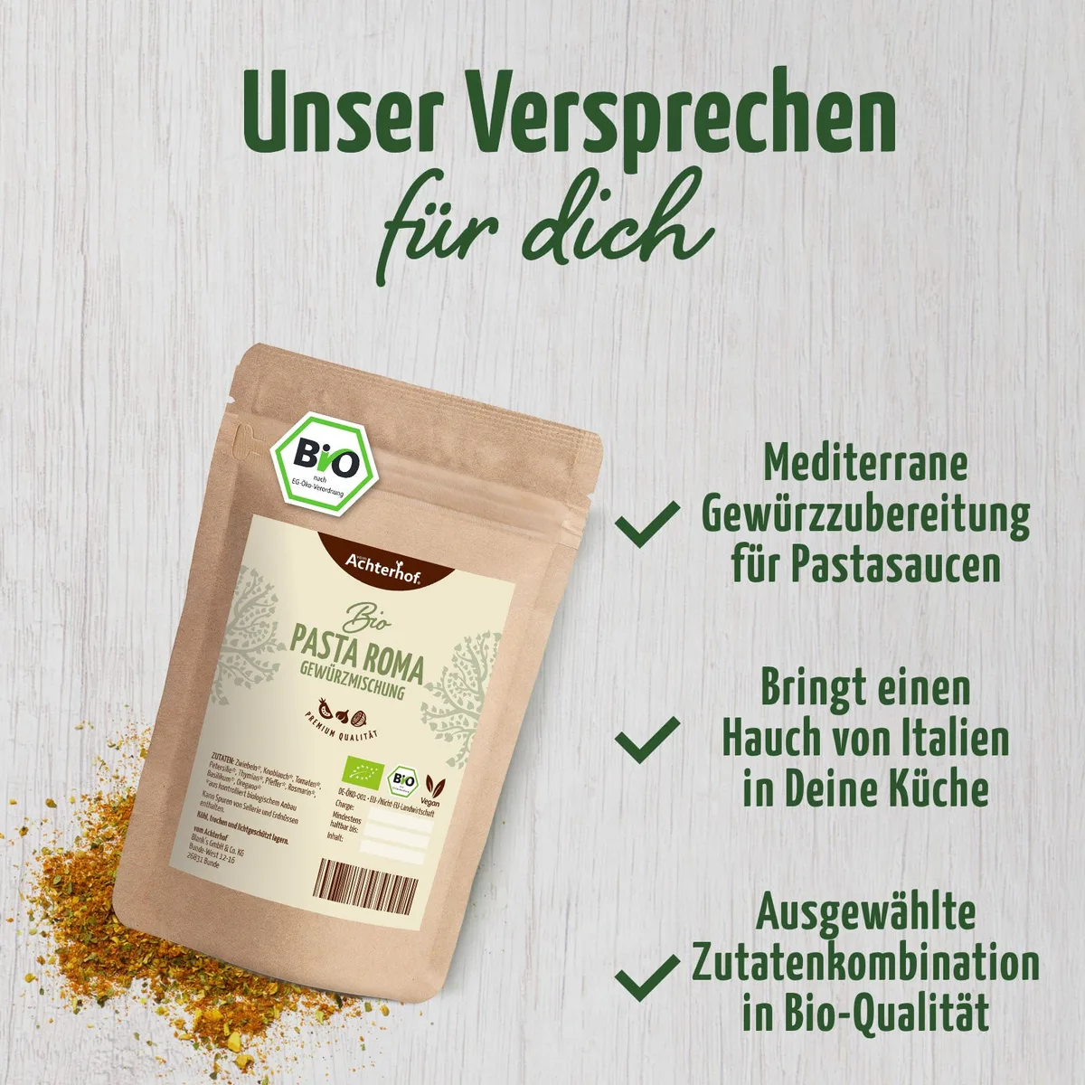 Pasta Roma Gewürzzubereitung Bio (100g) – Bild 6