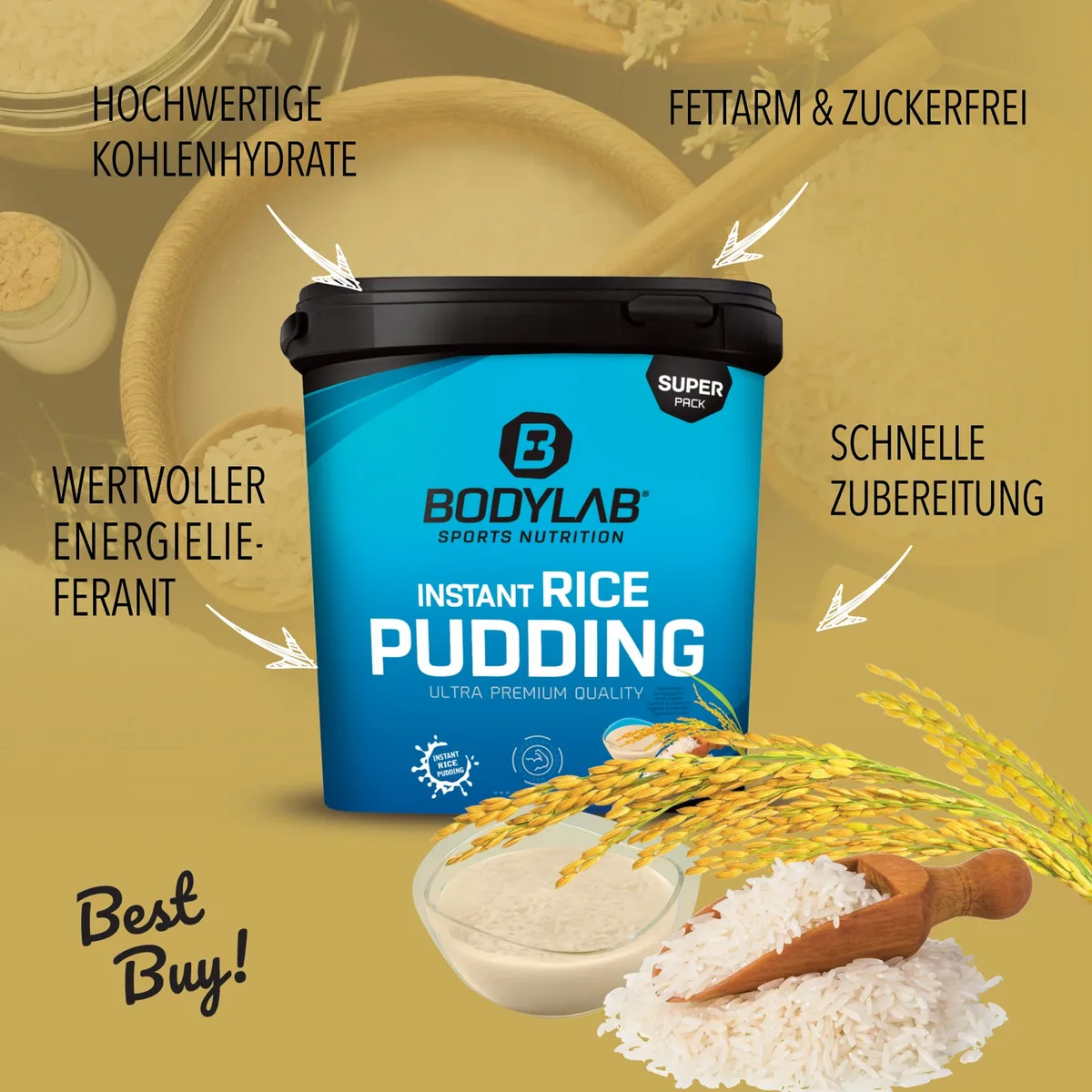 Instant Rice Pudding (3000g) Kirsch – Bild 2