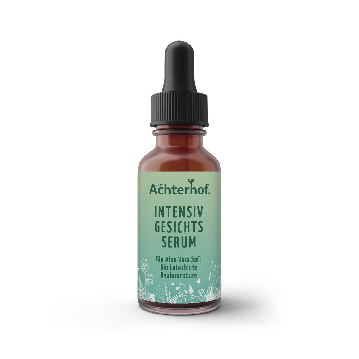 Intensiv Gesichtsserum mit Bio Aloe Vera Saft + Bio Lotosblüte und Hyaluronsäure (30ml) – Bild 3
