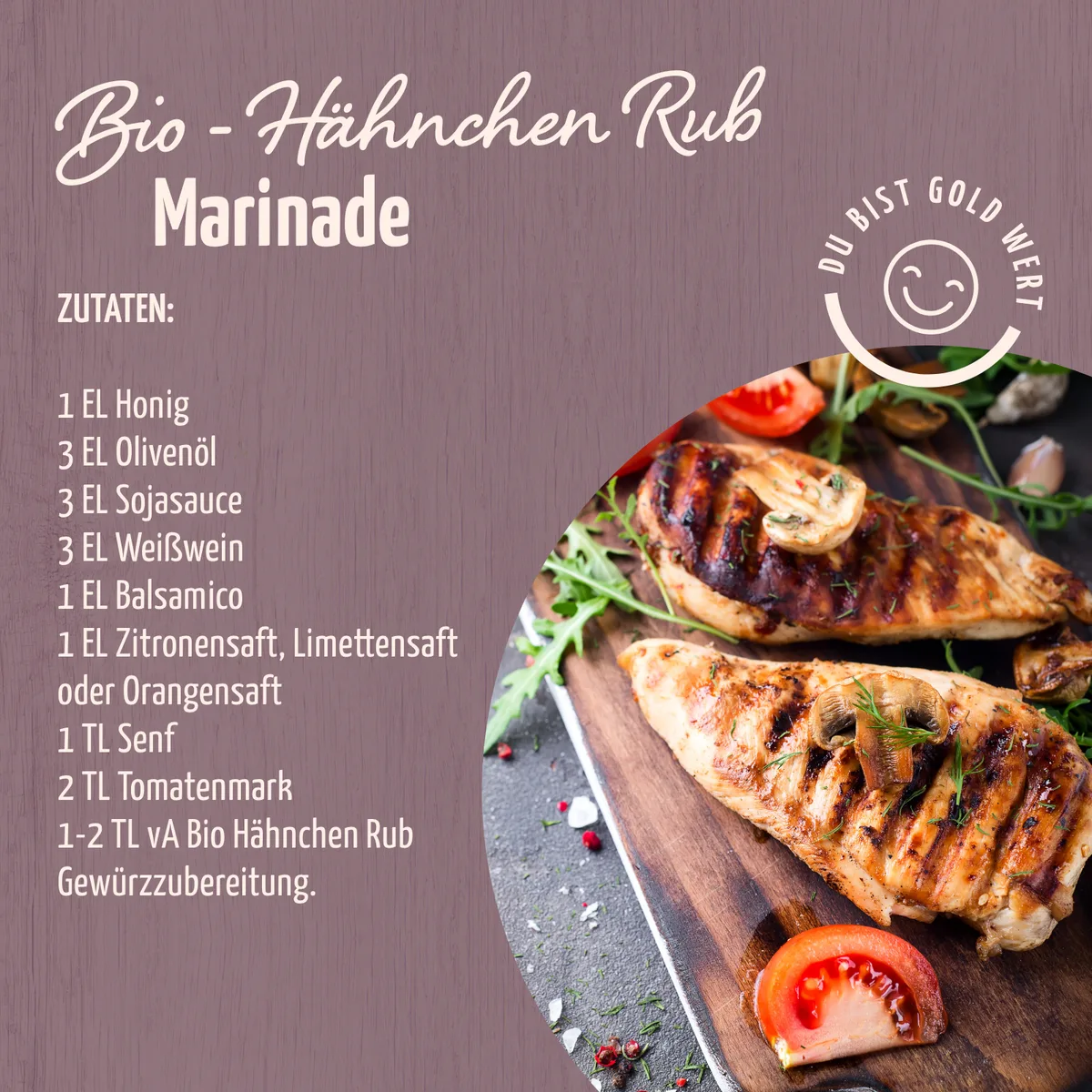 Hähnchen Rub Gewürzzubereitung Bio (100g) – Bild 3