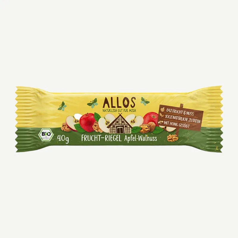 Allos Bio Fruchtschnitte Apfel-Walnuss / 40 g