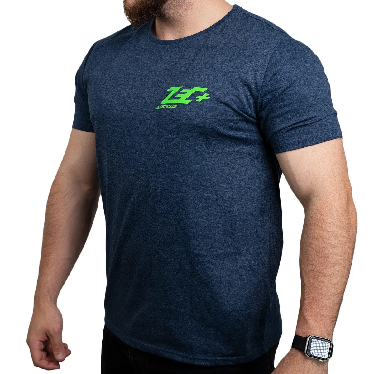 ZEC+ T-SHIRT MELANGE Blau / 2XL – Bild 4