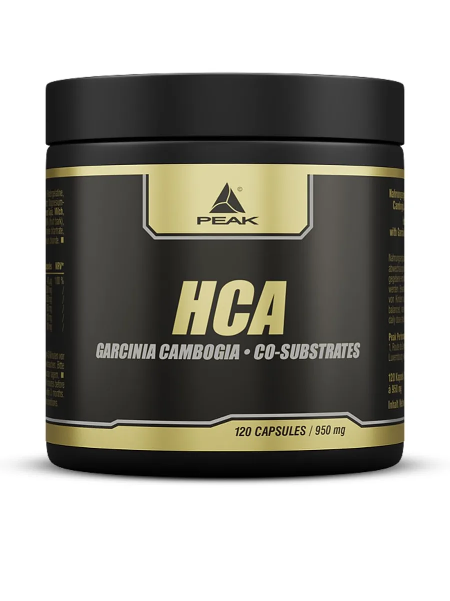 PEAK HCA - 120 Kapseln I 30 Portionen I Hydroxyzitronensäure I Blutzucker Management I Fettstoffwechsel I Diät I Garcinia Cambogia I L-Carnitin I Inositol I Cholin