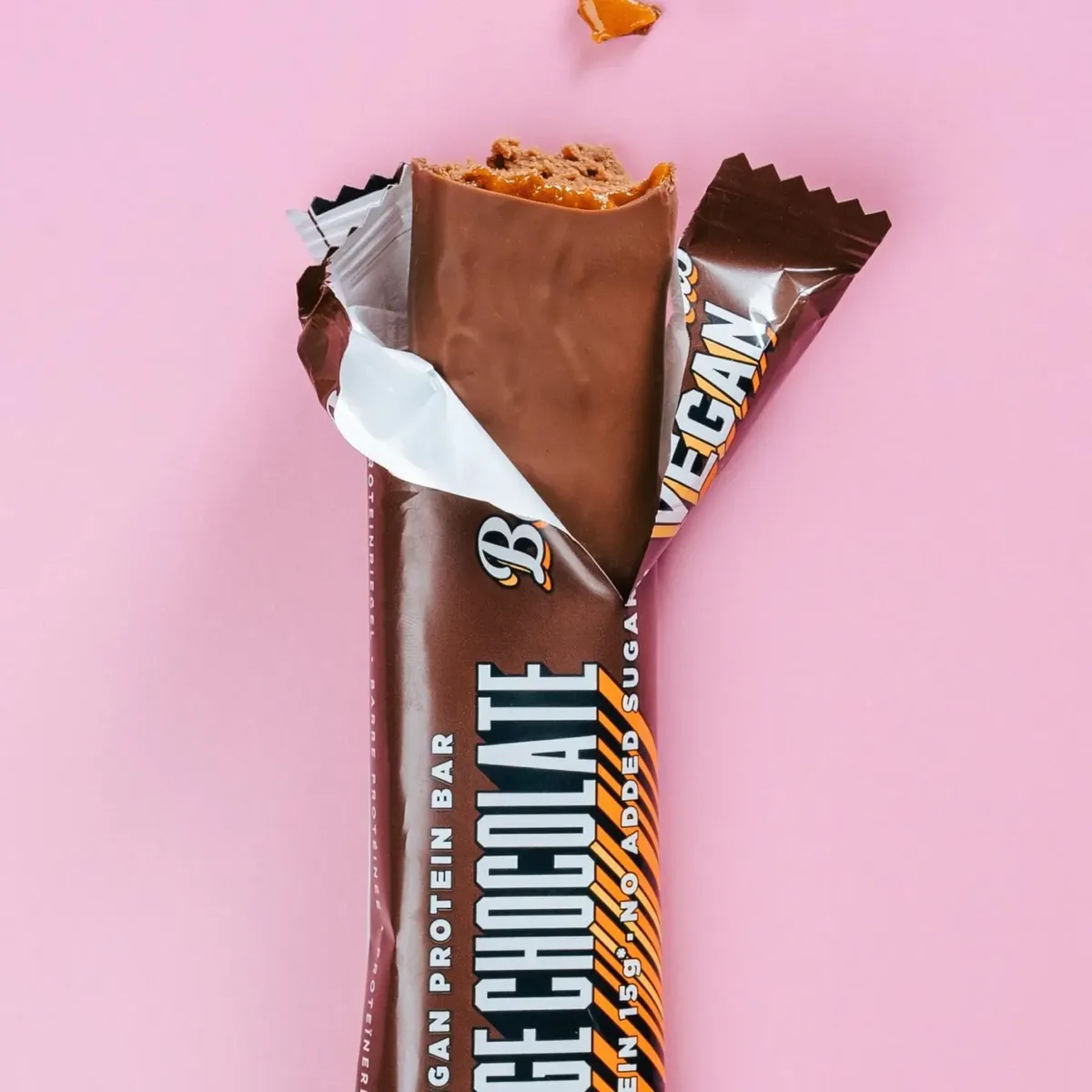 Vegan Protein Bar (55g) Caramel Choco Chip – Bild 2
