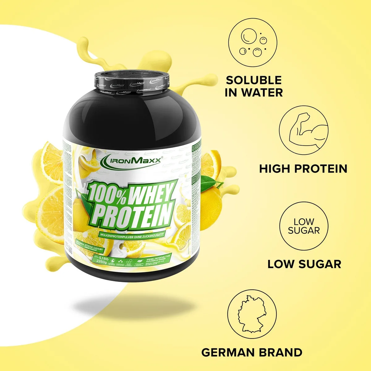 100% Whey Protein (2350g) - Lemon-Yoghurt – Bild 2