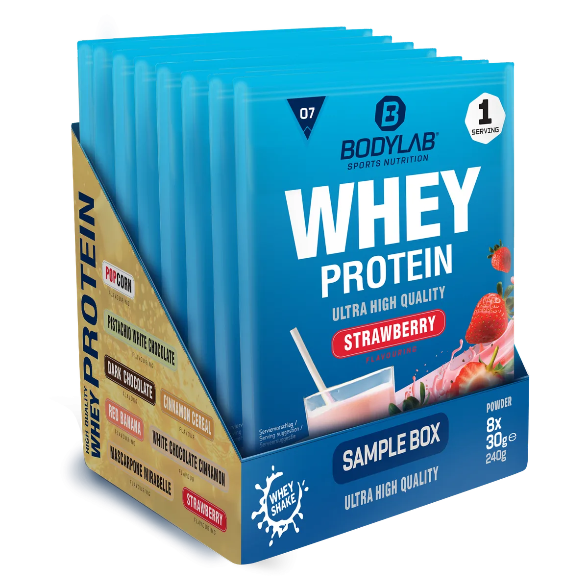 Whey Protein Probierboxen (8 Proben je 30g) Probierbox 4 (8x30g) – Bild 8