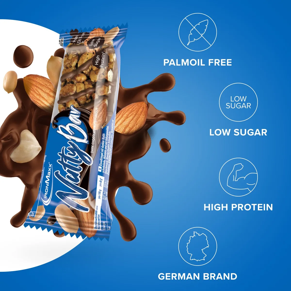 Nutty Bar (40g) - Dark Chocolate Nut – Bild 2