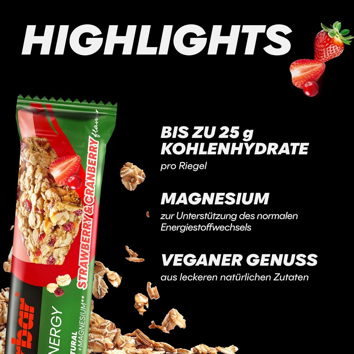 Natural Energy Cereal Bar (18x40g) Strawberry-Cranberry – Bild 6