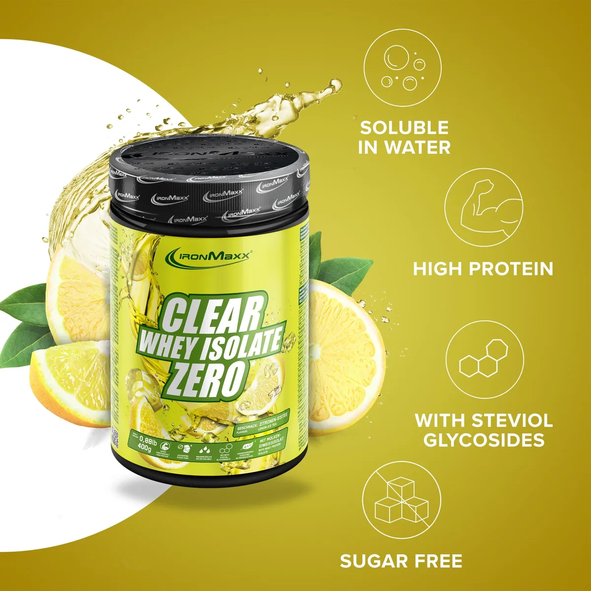 Clear Whey Isolate ZERO (400g) - Lemon Ice Tea – Bild 3
