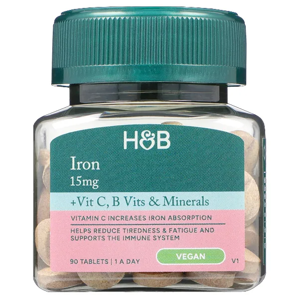 H&B Iron 15 mg + Vitamine & Mineralstoffe – 90 Tabletten