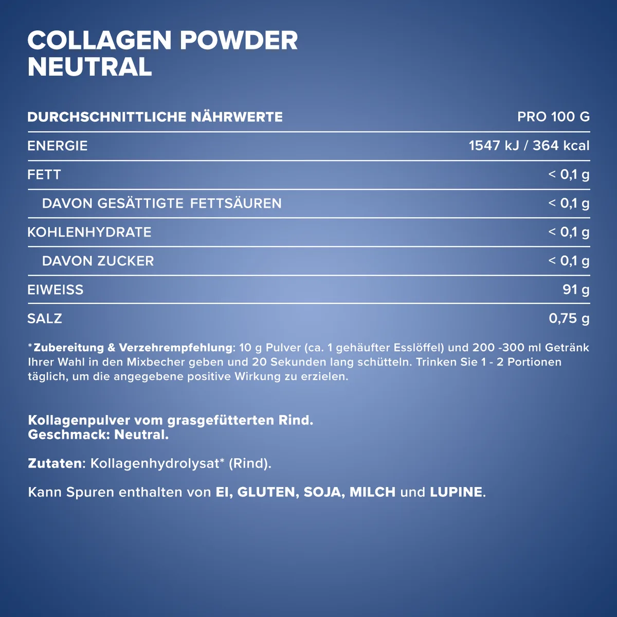 Collagen Powder (500g) - Neutral – Bild 4