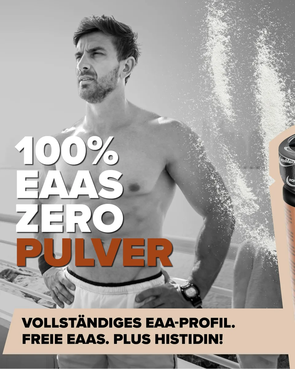 IronMaxx 100% EAAs Zero Cola & Lime 500g - EAAs Pulver hochdosiert, Vegan und zuckerfrei, 8 essentielle Aminosäuren zur Ergänzung deiner Sporternährung – Bild 2