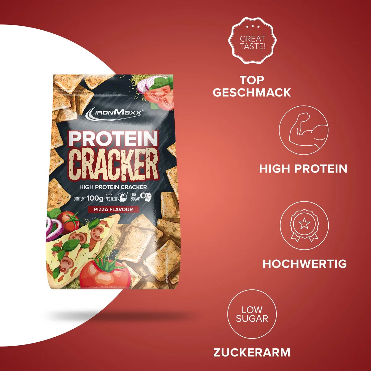 Protein Cracker (100g) - Pizza – Bild 2