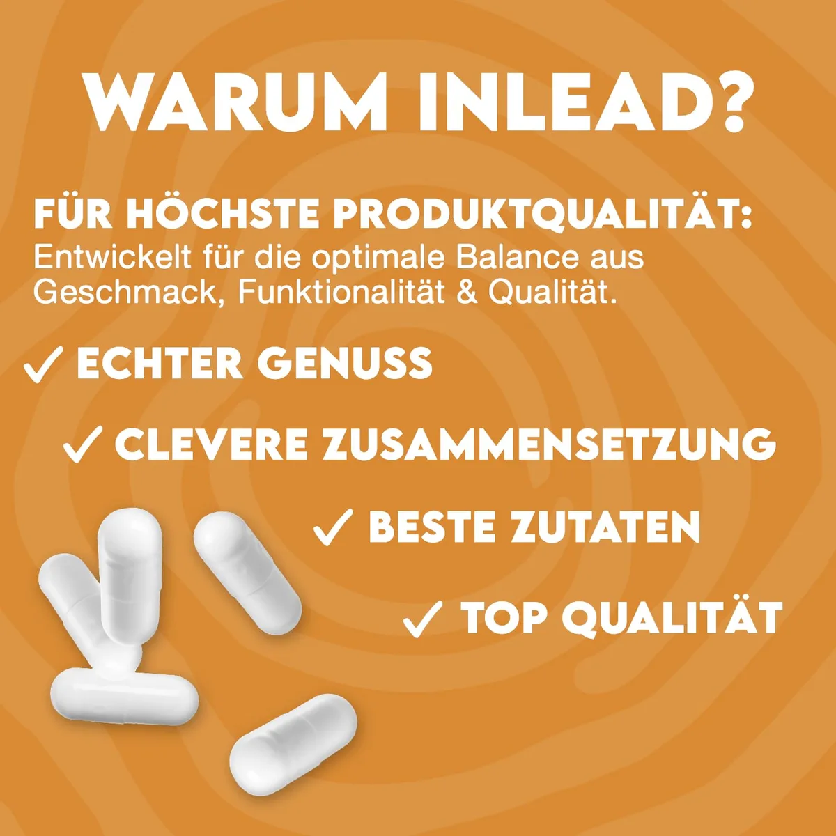 INLEAD - OPC + Vitamin C Caps | Traubenkernextrakt mit OPC & Vitamin C aus Hagebutte | Für bewusste Ernährung & aktiven Alltag - 120 Kapseln – Bild 4