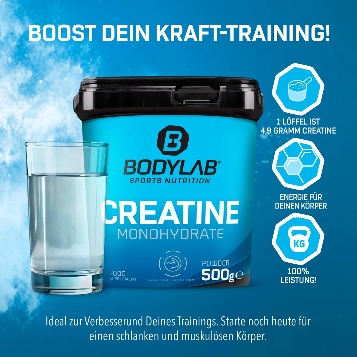 Creatine Powder (500g) – Bild 2