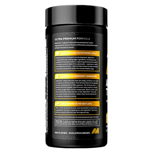 MusleTech Alpha Test Testorterone Booster 120 Kapseln – Bild 2