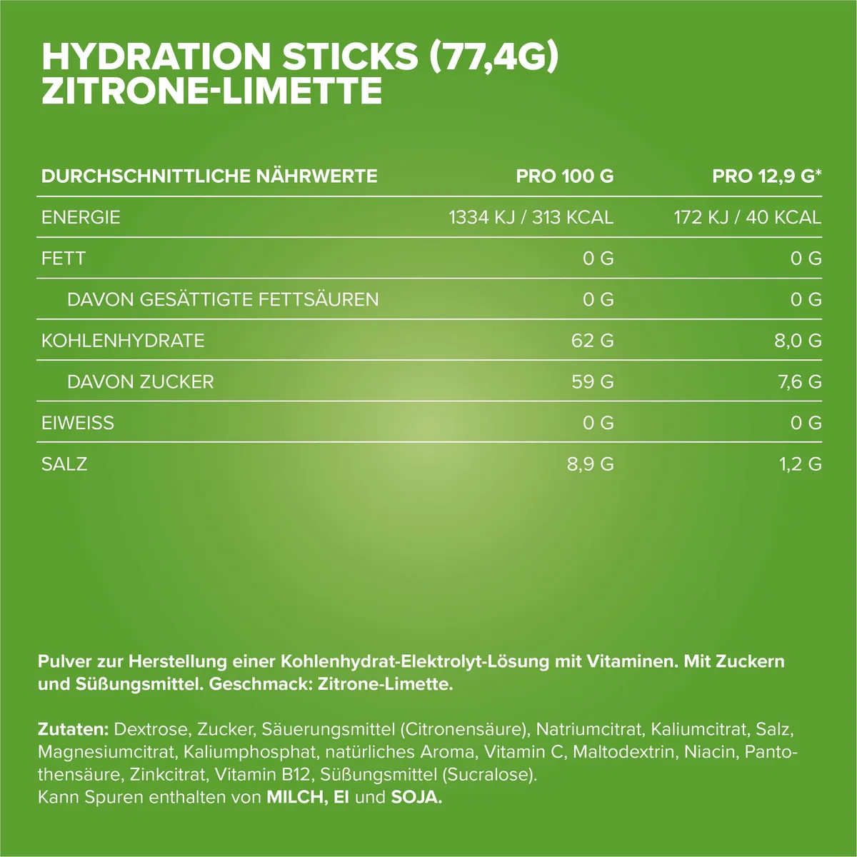 Hydration Sticks (6x12,9g) - Zitrone Limette – Bild 5