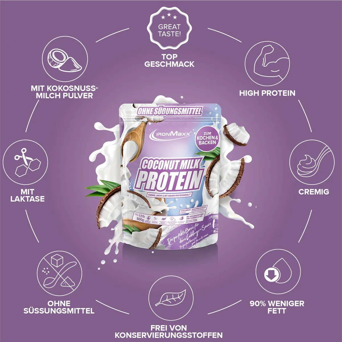 Coconut Milk Protein (500g) - Kokosmilch Style – Bild 5