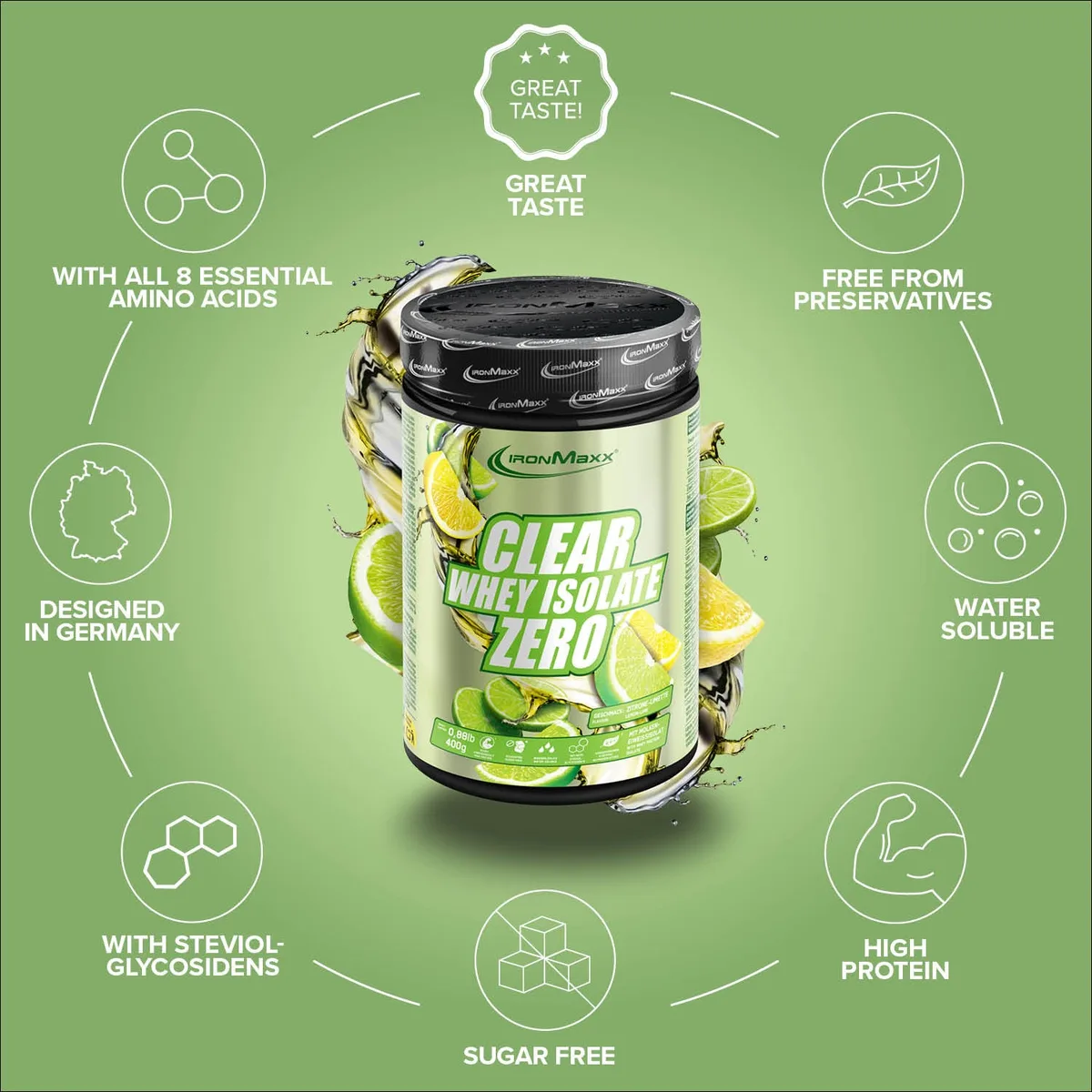 Clear Whey Isolate ZERO (400g) - Lemon Lime – Bild 4