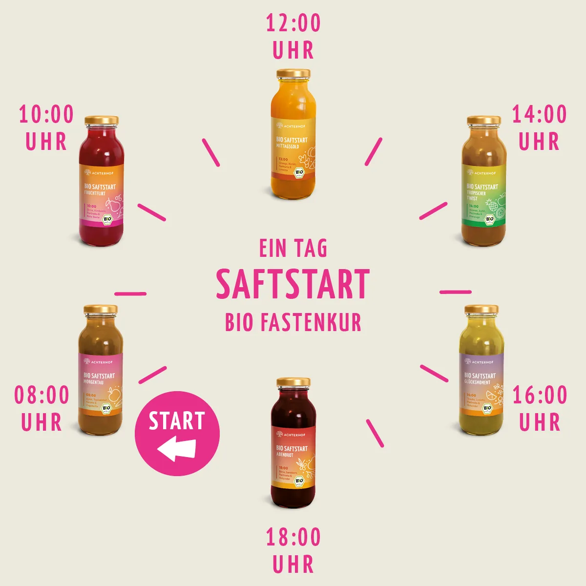 Saftstart Bio Fastenkur 1-7 Tage (6 Flaschen pro Tag) – Bild 8
