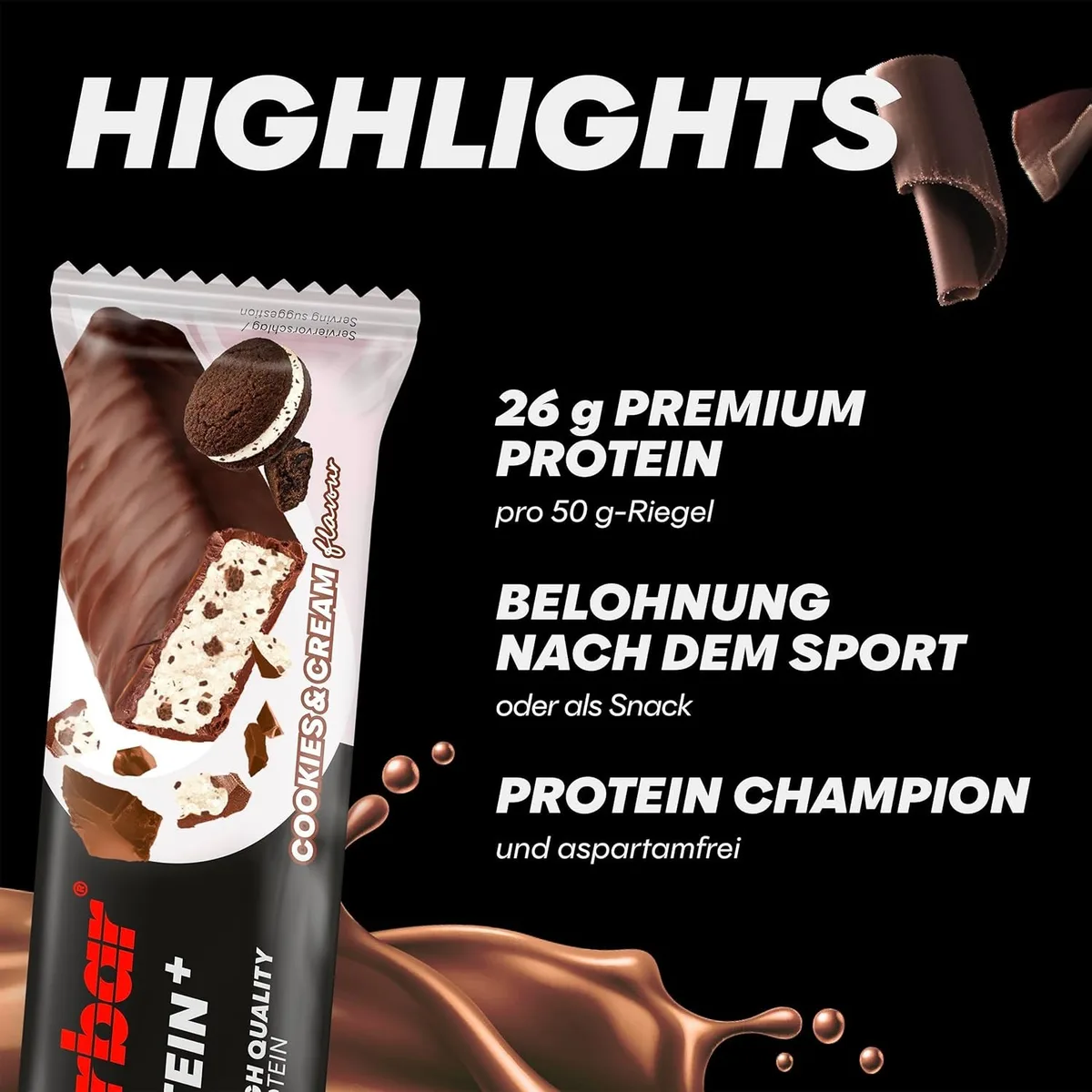 52% Protein+ Bar (20x50g) Chocolate Nut – Bild 2