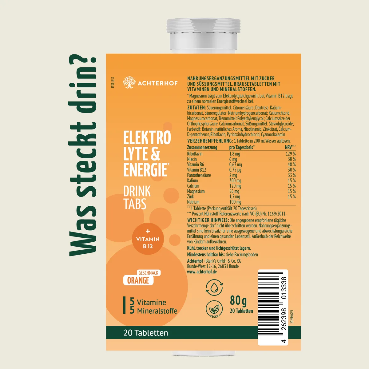Elektrolyte & Energie Drink Tabs (20 Tabletten) – Bild 5